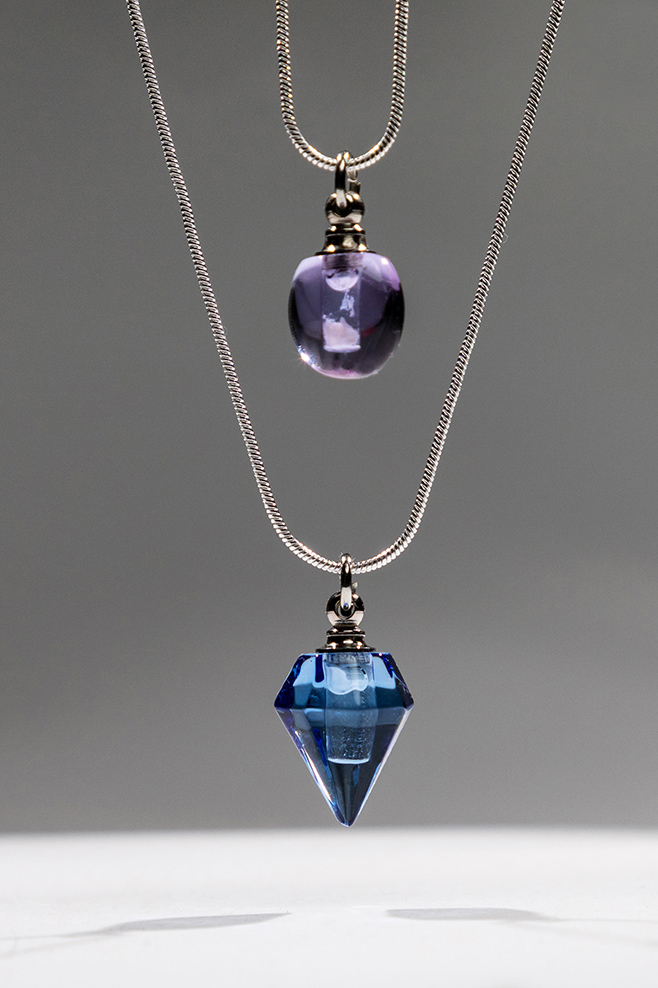 Purple drop and blue daimond